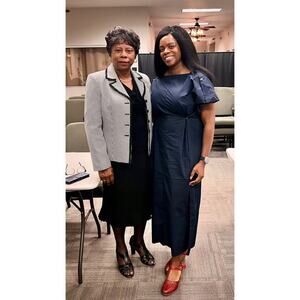 Plan C Dark Blue 100% Cotton Square Neck Button Up Back A-Line Dress Size 44